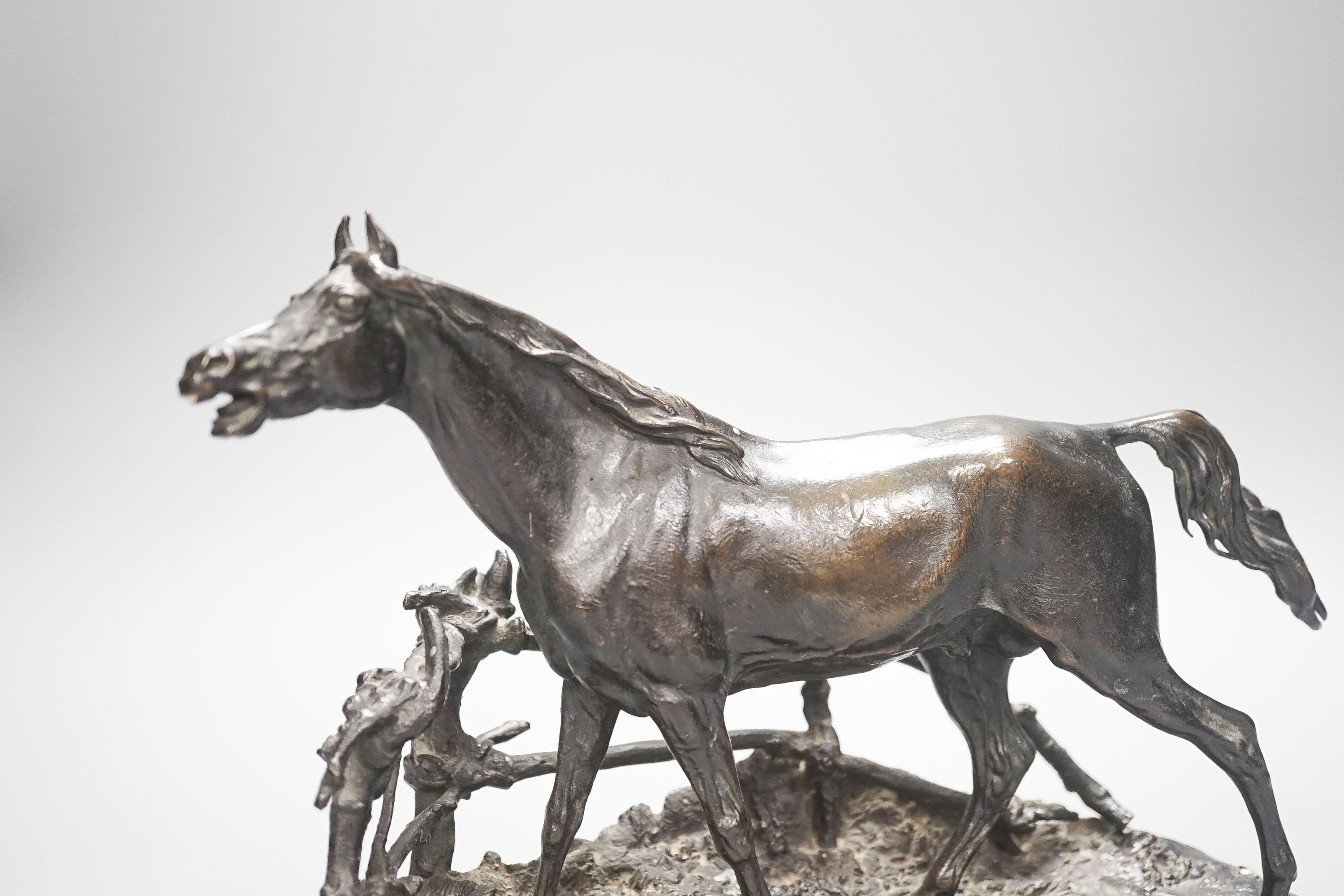 After Mene, bronze horse group 19cm